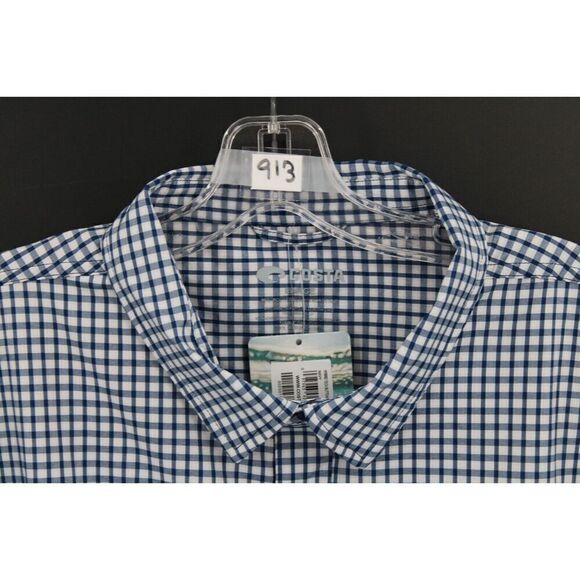 Costa hybrid tech button down plaid large - Picture 2 of 7